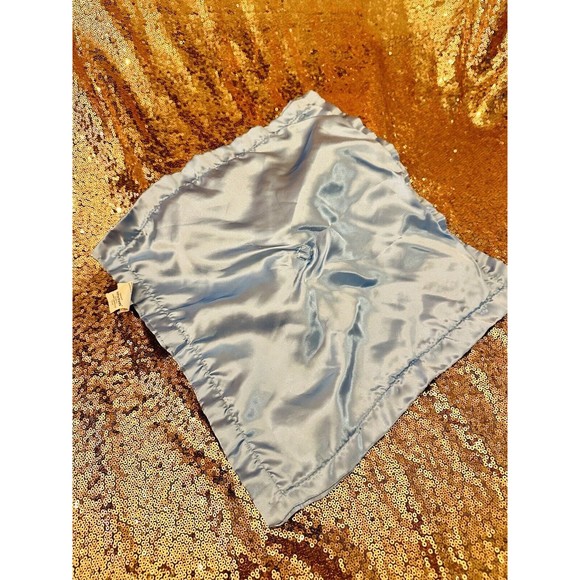 Stepping Stones Elephant Blue Plush Lovey I Love Hugs Satin Security Blanket - Picture 4 of 7